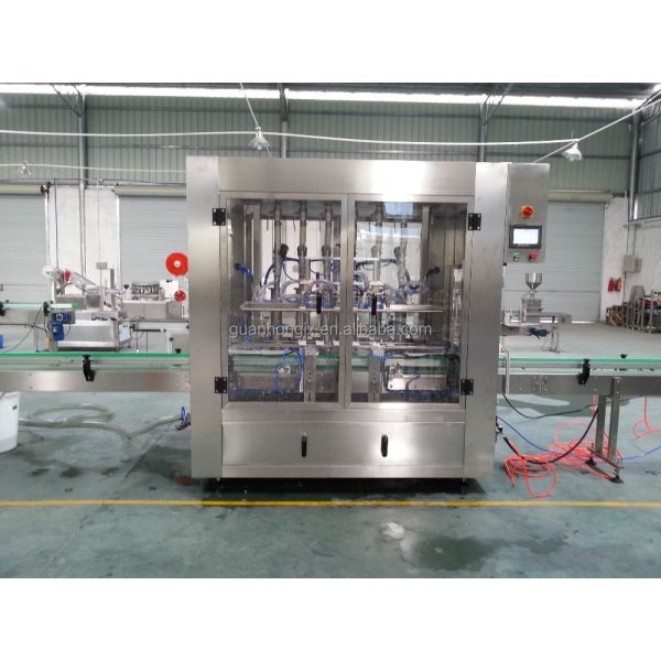 Automatic 4-Head Filling Locking Capping Labeling Machine for Glass Bottle Wine/Liquor