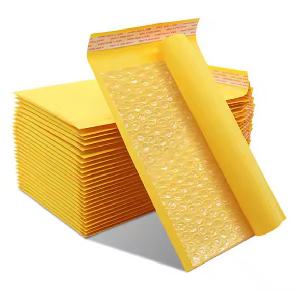 Customizable Puncture-Resistant Kraft Bubble Mailing Bag Cushioning Bubble-Lined
