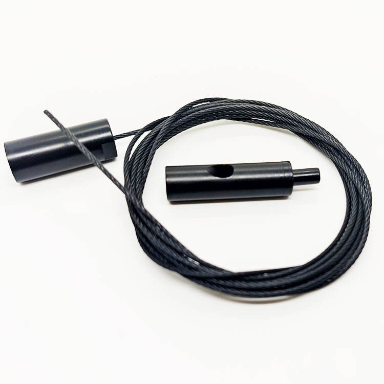Custom Black Coated Wire Rope Cable Suspension Kit High Quality Ceiling Hanging Wire Hook Fitting Hardware Supply