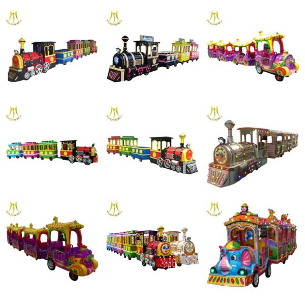 Hansel battery operated kids amusement train kiddie ride electric for sale