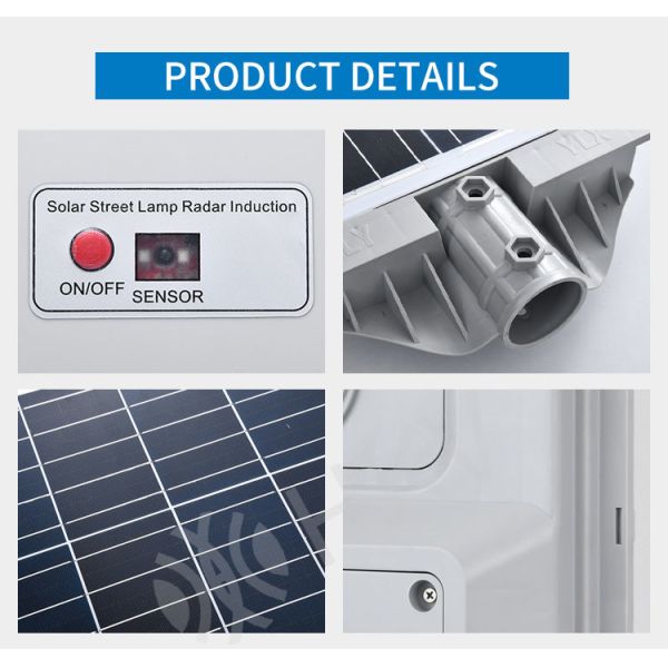 300W Solar LED Outdoor Lamp Integrated Street Lights Waterproof With Motion Sensor