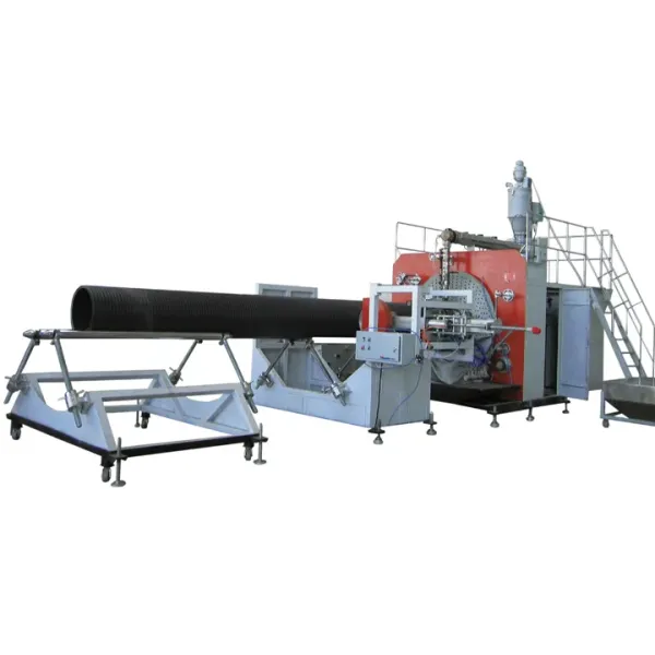 Automatic Single-screw HDPE Spiral Corrugated Pipe Making Machine for 300-1200mm Pipe Production