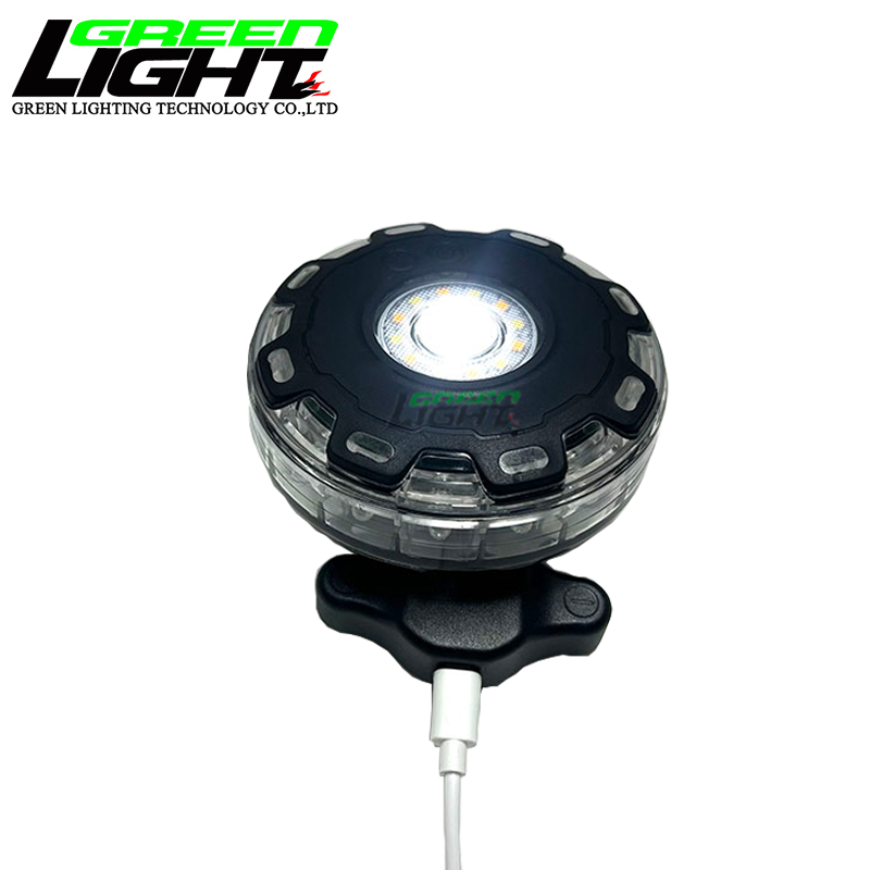 High Visibility Rechargeable LED Mining Lamps with SOS Function and Flashing RGB Side Warning Lights Offering Strong White Center Illumination