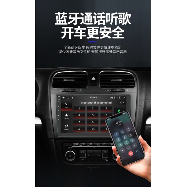 Creatall 9 Inch Universal Dashboard GPS Navigation Player Android All-in-One Wireless CarPlay with ADS for Automotive Use