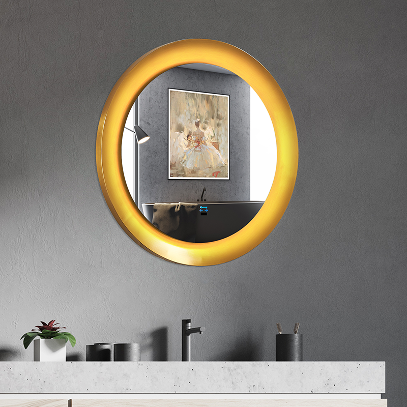 Round Gold - Framed Bathroom Mirror: Redefine Space Aesthetics, Illuminate Refined Daily Life