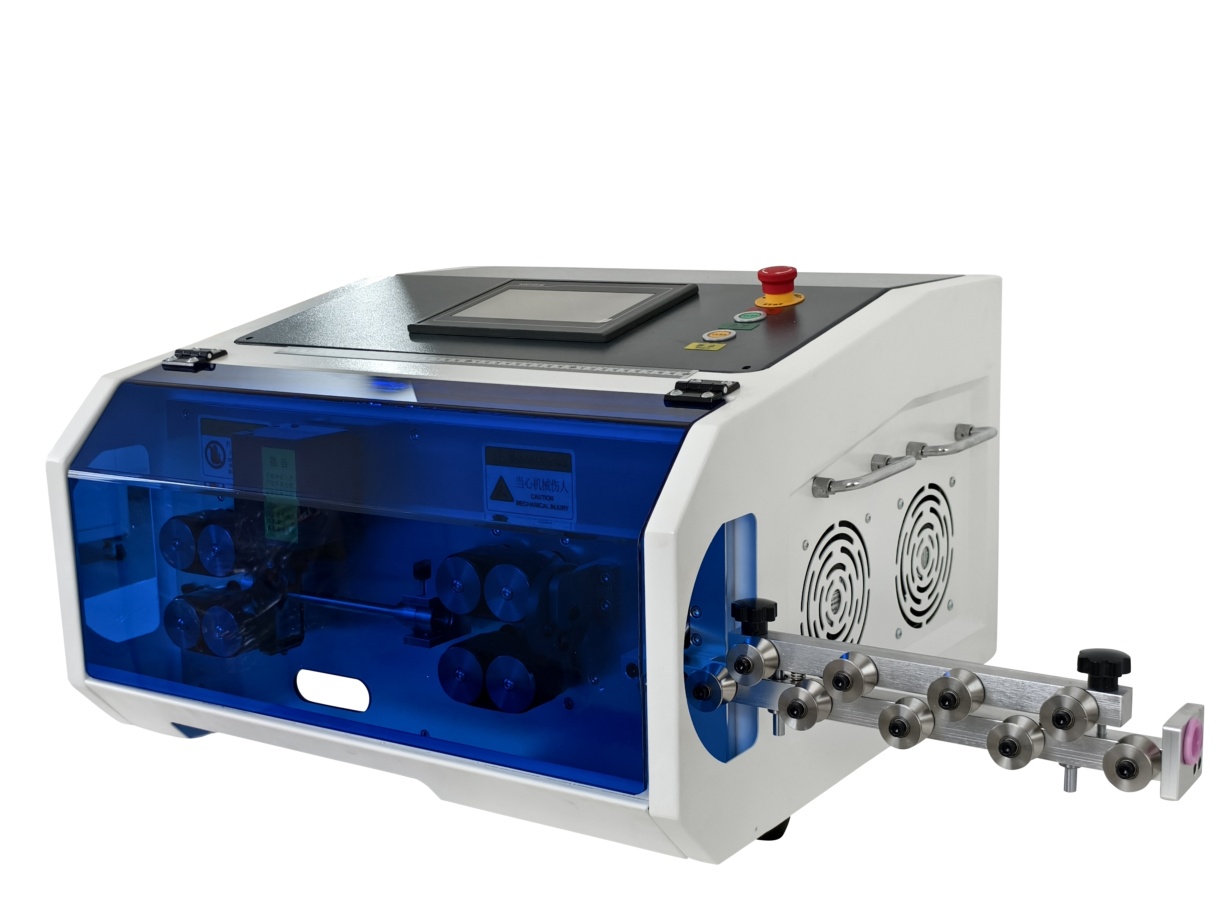HQ 650W Multi-function Fully Automatic Cable Strip Machine Cable Max 35mm² Wire Stripping 8 Wheels Driving Factory Direct
