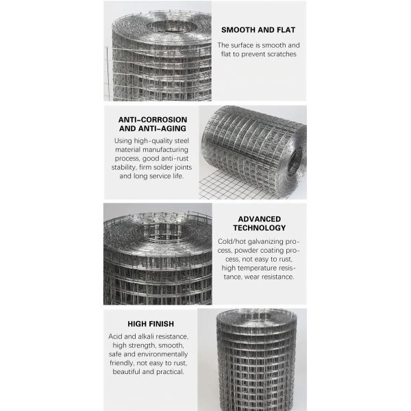 Galvanized/PVC Coated Construction Filter Aviary Welded Wire Mesh Direct Factory