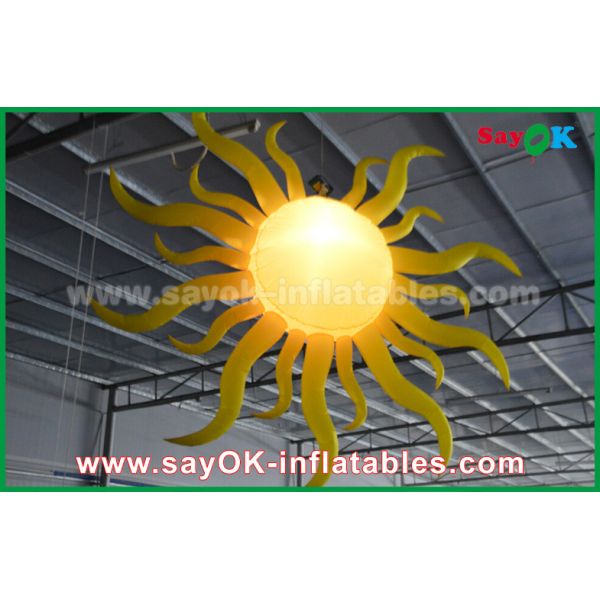 Fire - proof Inflatable Lighting Decoration , Nylon Cloth LED Lighting Ball