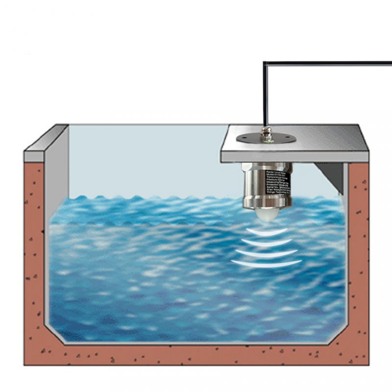 80GHz radar Level Sensor with Millimeter Wave Technology, RS485 Water Radar Level Sensor Transmitter Measurement