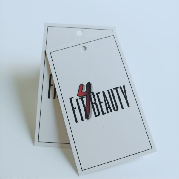 Custom swing hang tags new china label designs clothing garment pant logo tag