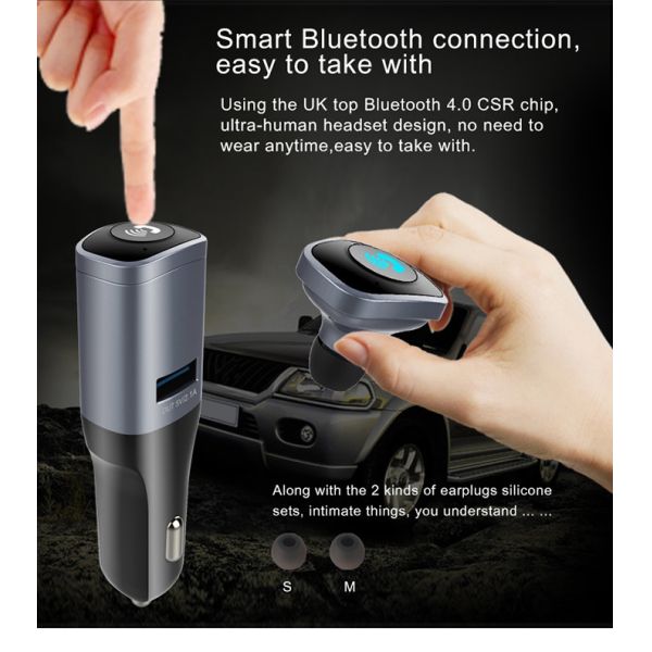 Smart Multi Hands Free Headset / Auto Bluetooth Adapter For Electronic Products Charging