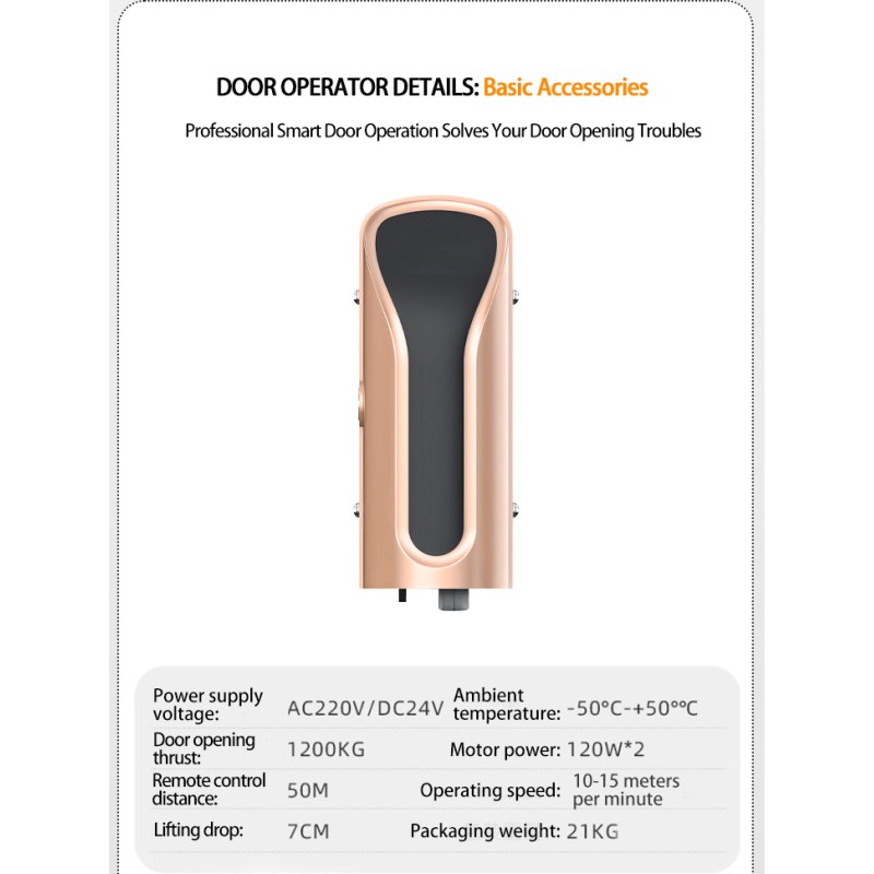 Self Installable Rolling Door Operator Ground Mounted With Switch Motor Remote Control Key Card Access