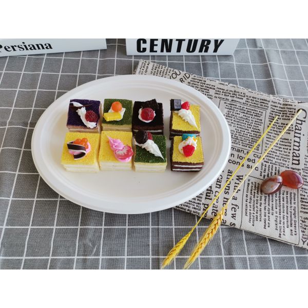 12 Inch Oval Dinner Biodegradable Sugarcane Bagasse Plates
