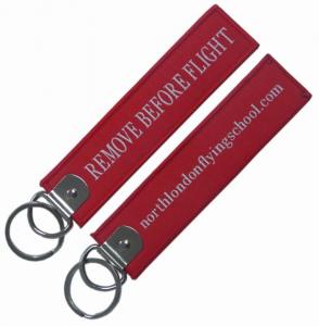Buy cheap Red Black Fashion Personalized Fabric Keychains Lightweight Portable product