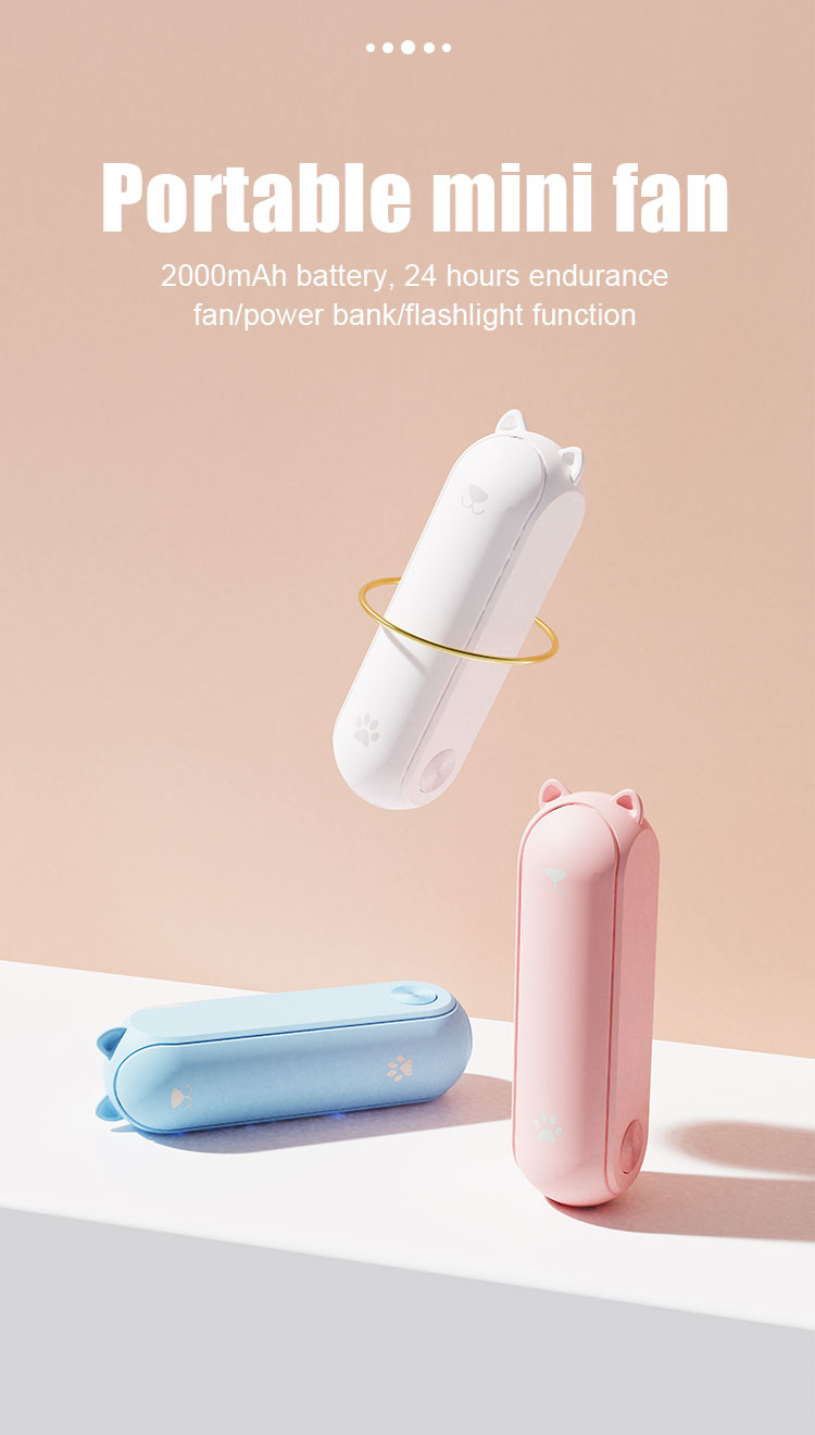 Custom Electric USB Mini Rechargeable Lithium Battery Power Bank Portable Children Lash Handheld Fan With Logo