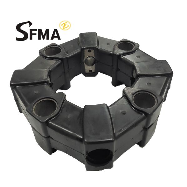 Black Rubber Hydraulic Pump 50A Excavator Coupling