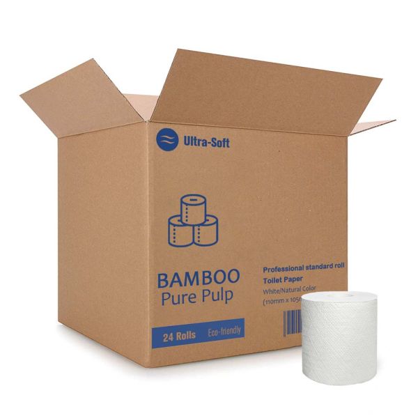 Hot Selling Customized Original Bamboo Pulp Large Roll Paper 3-Layer-Environmentally Friendly Soft Original Bamboo Pulp Large
