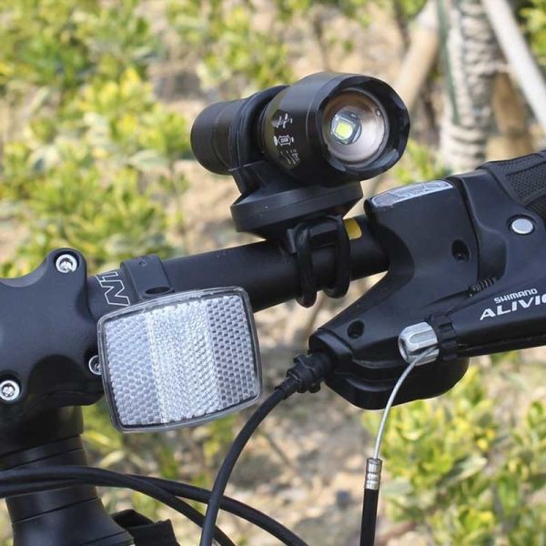 AAA 18650 Battery Flashlight , T6 Aluminum Zoomable Tactical LED Flashlight