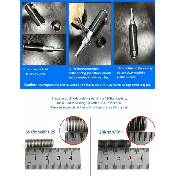 Ultrasonic welding equipment overview showing various machines