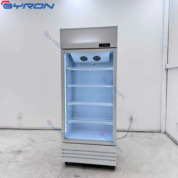 Single Door Drinks Fridge Adjustable Drink Refrigerator Fan Cooling