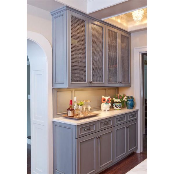 Custom Mild Steel Cabinet Mesh Inserts Gold Galvanized Surface