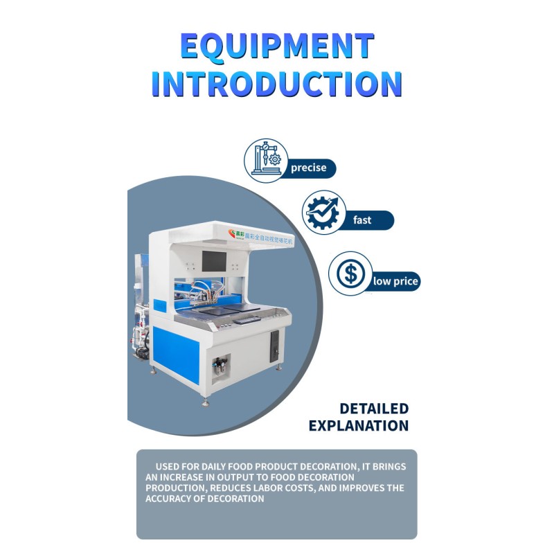 Automatic 4 Colors Dual-station Visual Cake Decorating Machine Chocolate Making Machine for Dripping Macarons
