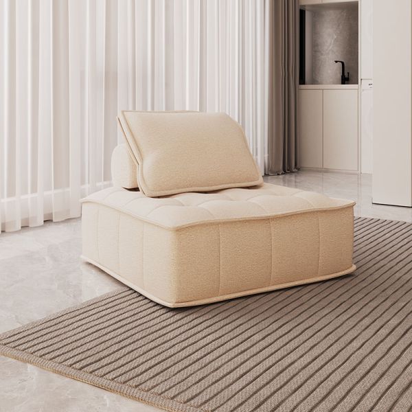 Single Seater Fabric Square Villa Vacuum Compressed Stackable Sofa Quick Rebound Without Deformation