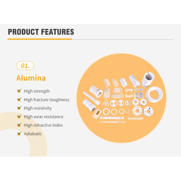 Customized Precision Alumina Raw Material Moulding Processing Industrial Ceramic Components