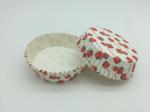 Cute Strawberry PET Film Coated Paper Heat Resistant Cupcake Cup Disposable