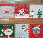Merry Christmas Santa Claus Snowman Fudge Gift Cellophane Cookie Candy Bag,Xmas