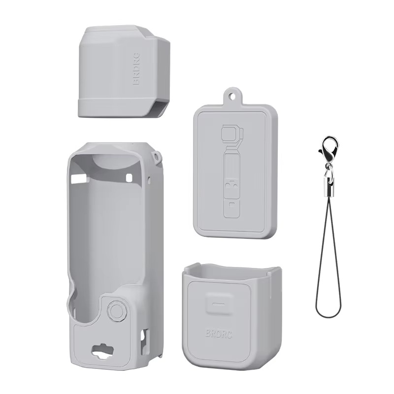 Laudtec High Quality Silicone Protective Case for DJI Osmo Pocket 3 Lens Screen Cover Shockproof Hand Strap Sports Camera