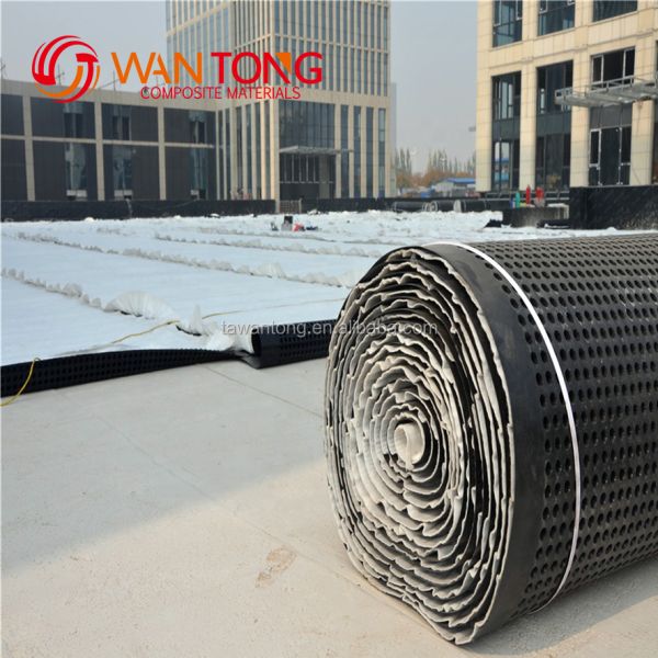 Roof Water Drainage HDPE PP Dimpled Board Plastic Drain Sheet Compound Cell Drain Board