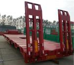 65/ 70/ 80 Ton Low Bed Semi Trailer 3 Units Transporting For Machine