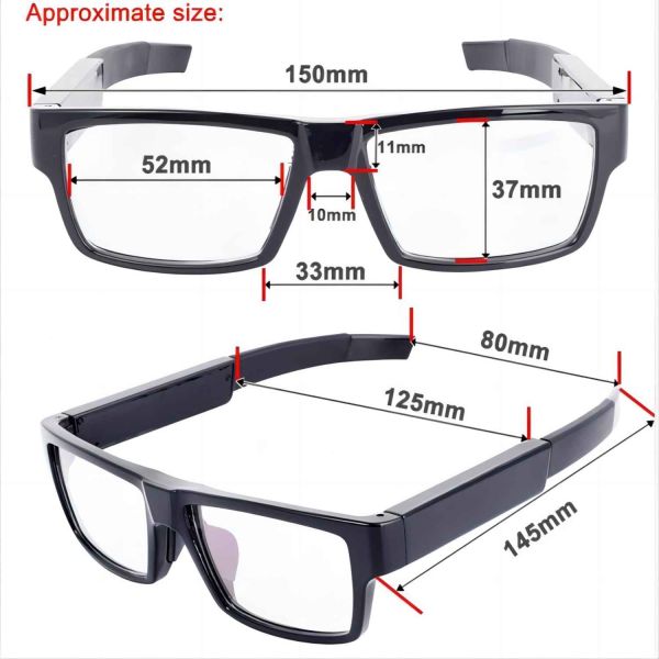 FULL HD G2-32G Hidden Camera Sunglasses One Finger Control For Evidence Collection