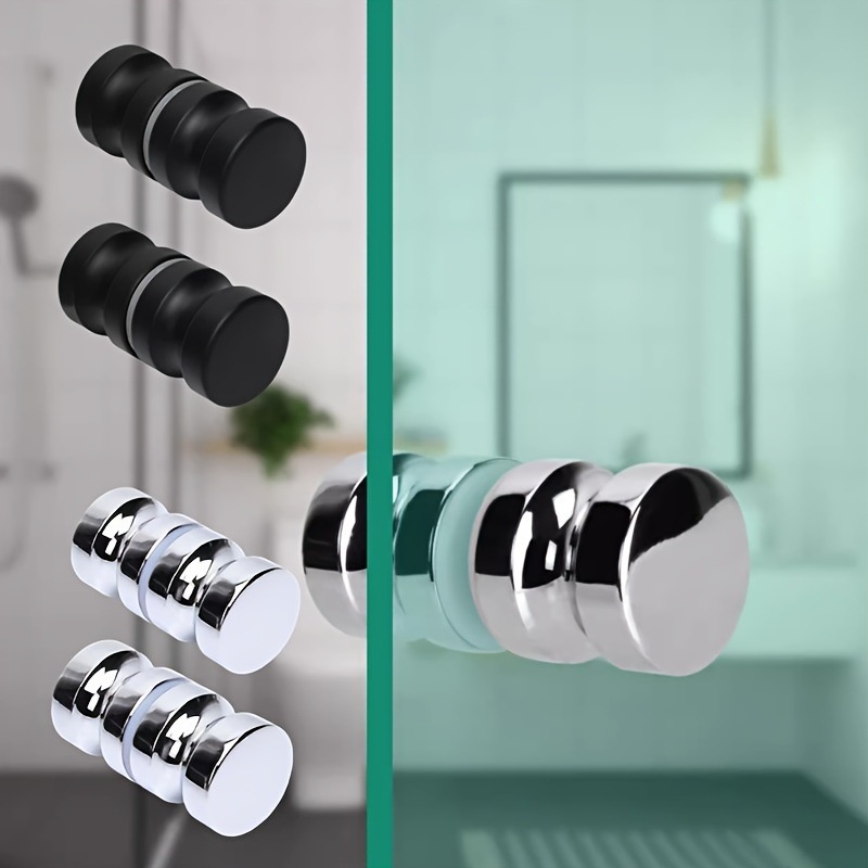 Single Hole Modern Solid Cylindrical Aluminum Bathroom Accessory Single Handle for Small Shower Room Glass Door