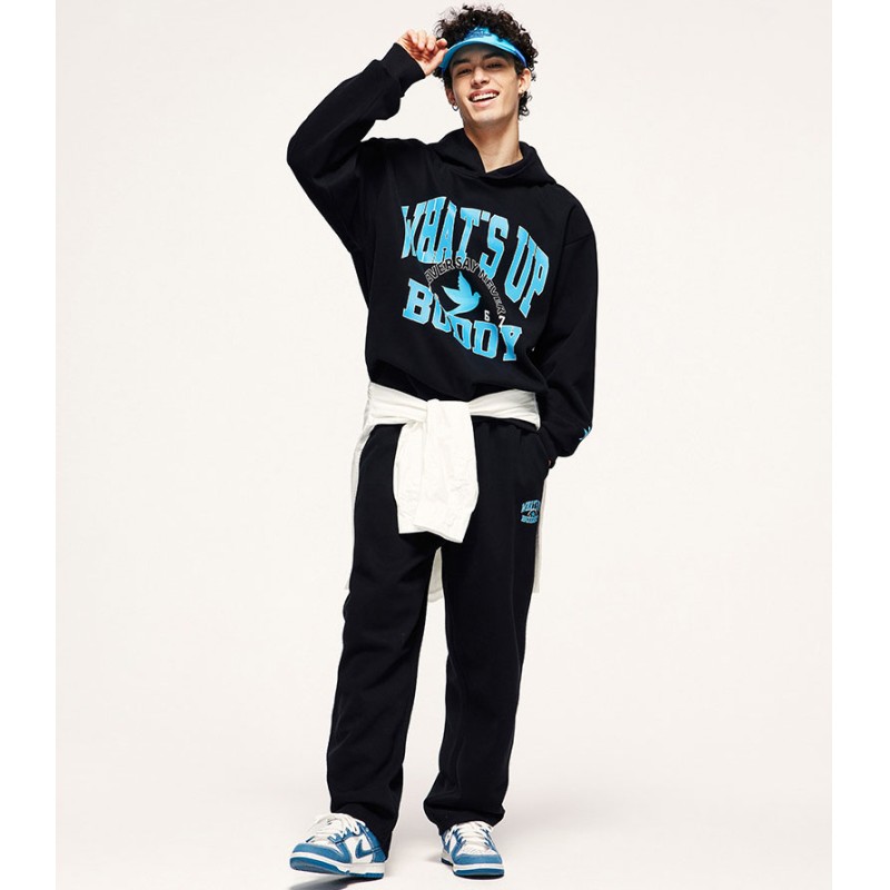 Customized Heavy-duty 320g Knitted Brushed Double-sided Breathable College Printed Men's Sporty Set 2026 Spring/summer Hoodie