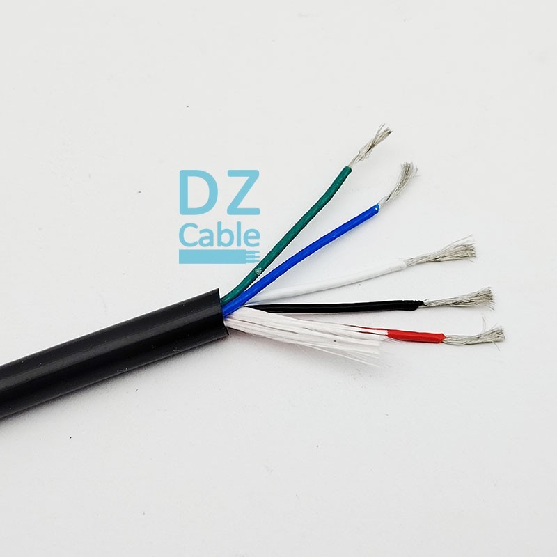High Temperature FEP Cables Multi Conductors TC/FEP/Silicone 5x1,5 Sensor Cable
