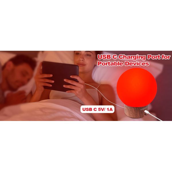 Sleep aid lamp in bedroom setting