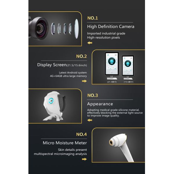 Skin Analyzer M8 AI Enabled Skin Diagnostic Device Offering Science Based Reports to Support Beauty Salons Clinics and Skincare Brands