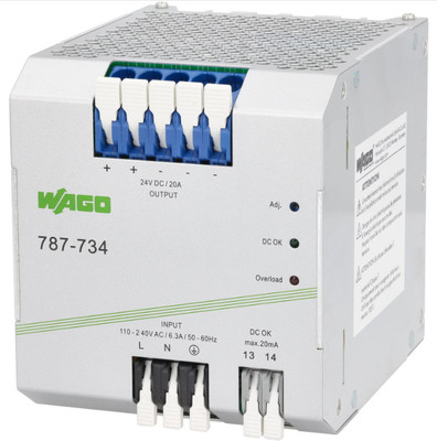 WAGO 787-734 power supply front view