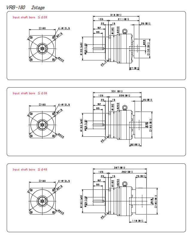 VRB Series Planetary Gearbox Reducer Nidec For Stepper Motors And Servo Motors