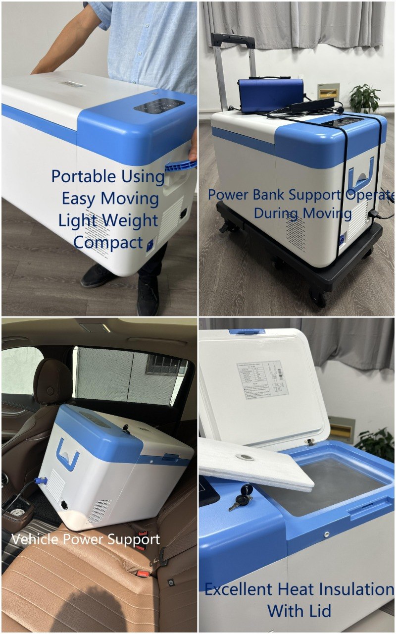 Refport Ultra Low Temperature Stirling Cooler -86c Portable Refrigerator 12v/24v Dc Freezer