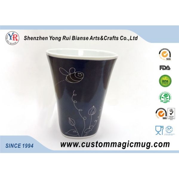 Large Horn Shape Novelty Heat Changing Coffee Mug Eco Friendly Ceramic
