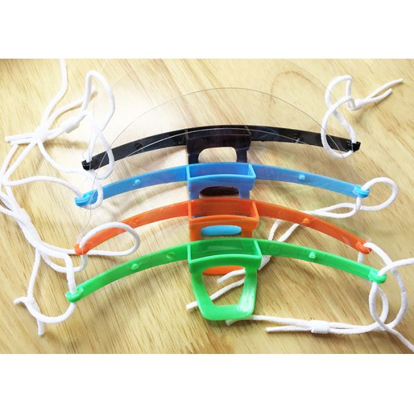 Lightweight Plastic Clear Mouth Shield Visor With Elastic Bands Dust Proof