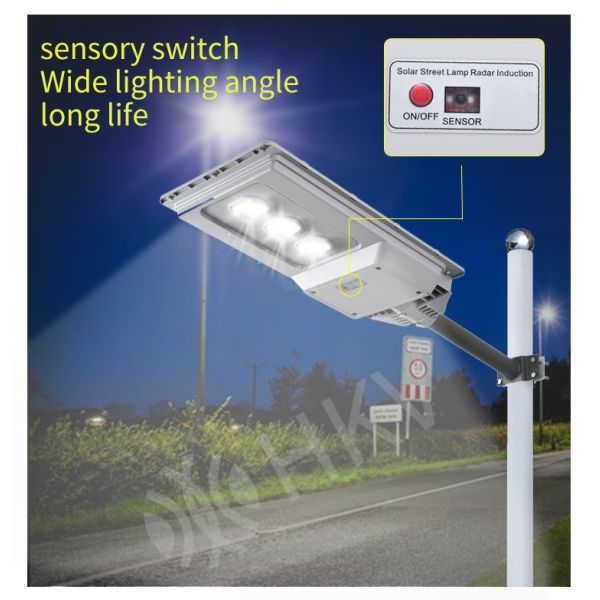 300W Solar LED Outdoor Lamp Integrated Street Lights Waterproof With Motion Sensor