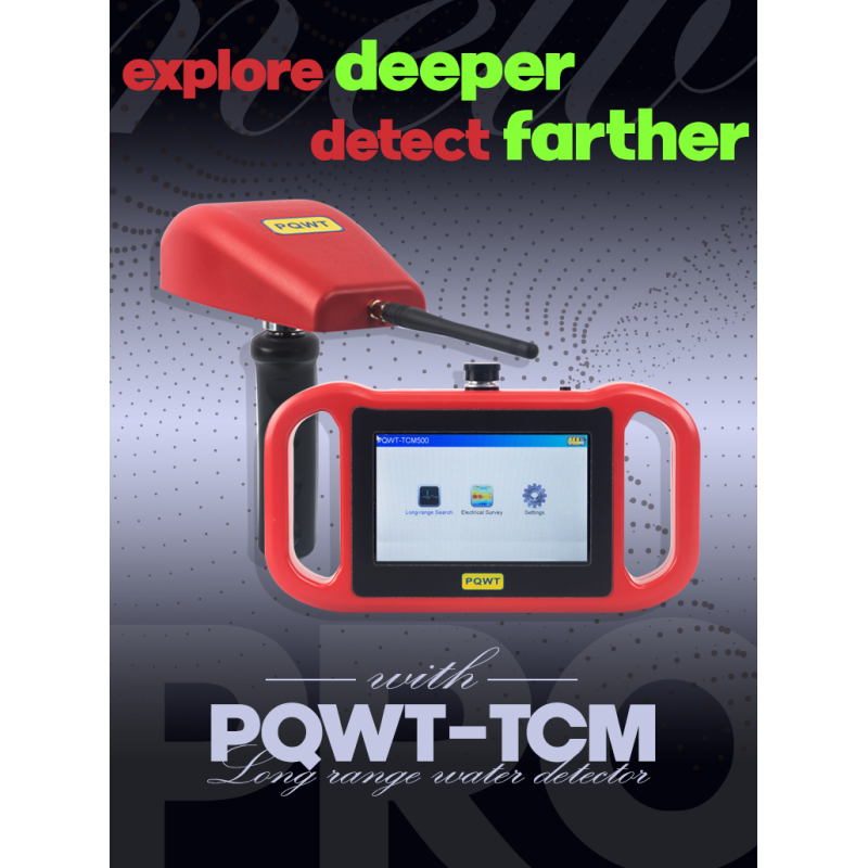 PQWT-TCM Water Detector with 33 Frequency LCD Touch Screen and 1500m Surface Search Range for Geophysical Survey