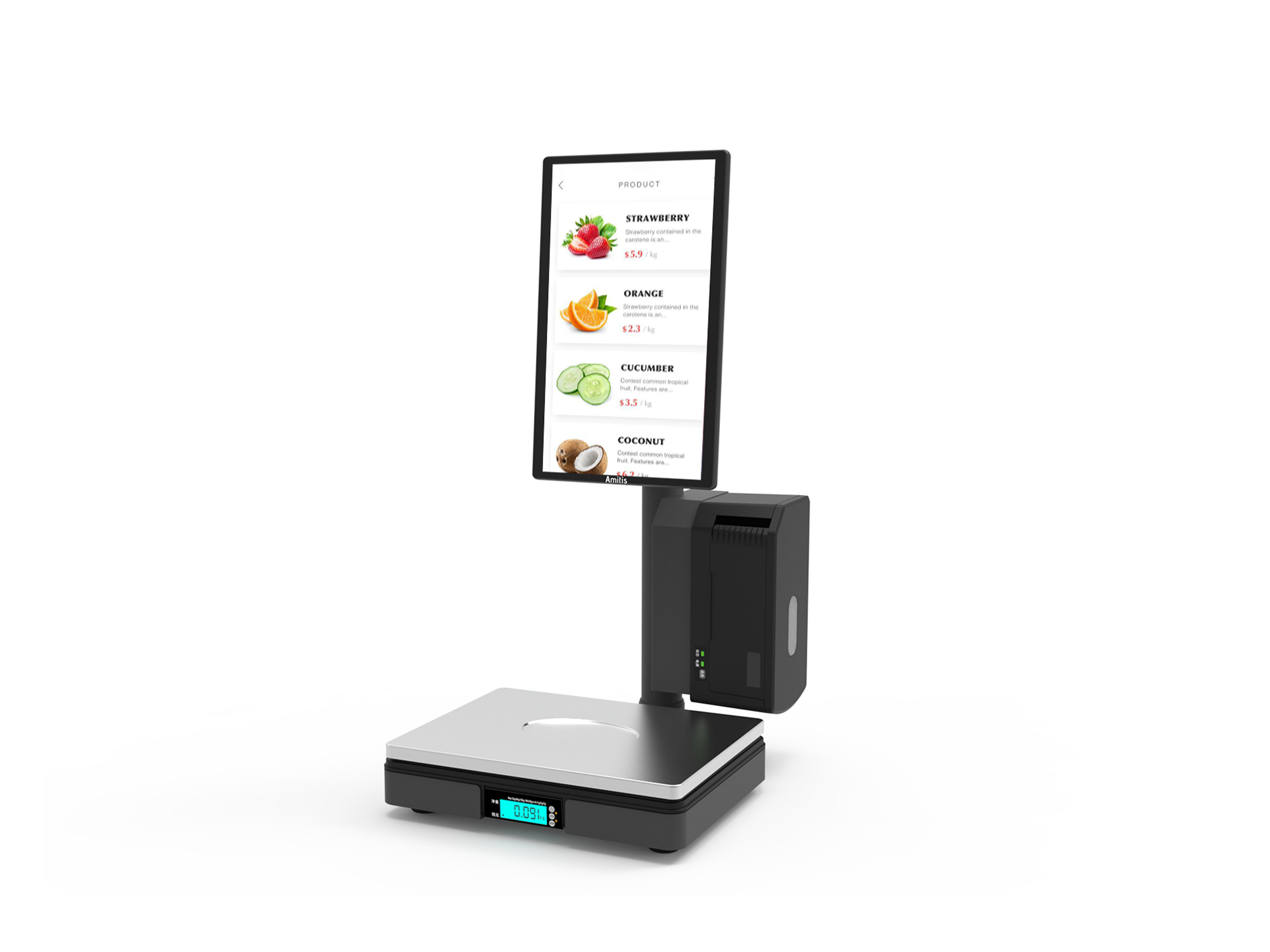 Android POS Peripherals RK3576 Octa-Core Chip AI Camera POS Integrated Weighing Scale