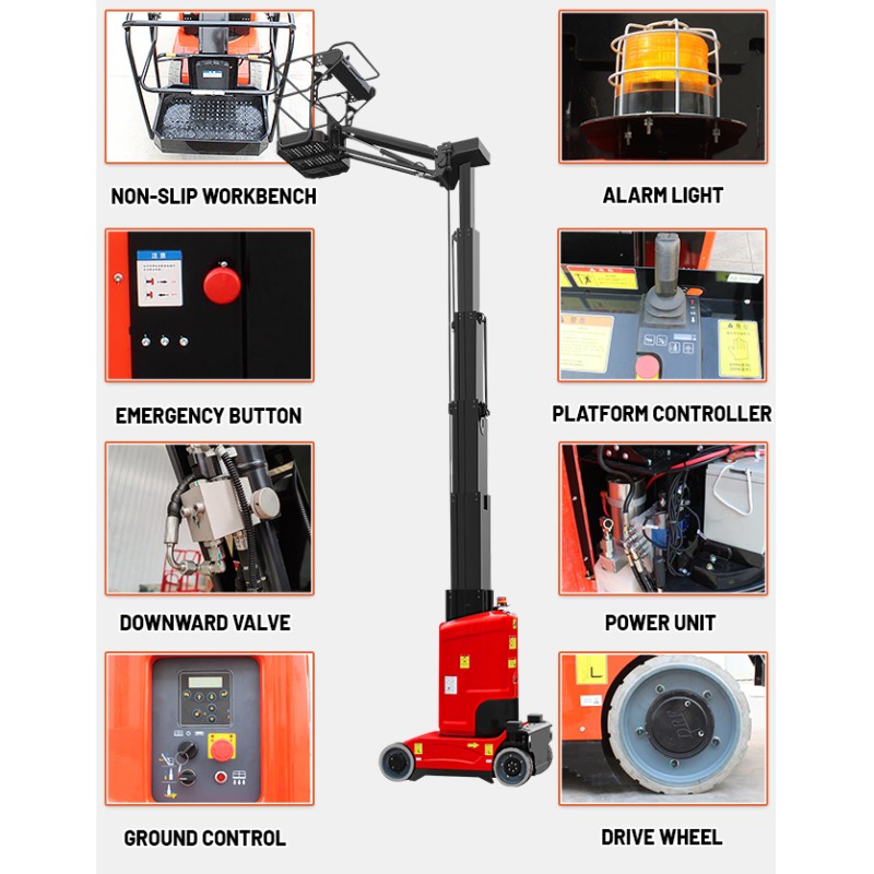 9m Full Electric Self-Propelled Mast Lift