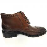 Half Winter Brown Mens Leather Dress Boots , Favorable Fur One Snow Boots