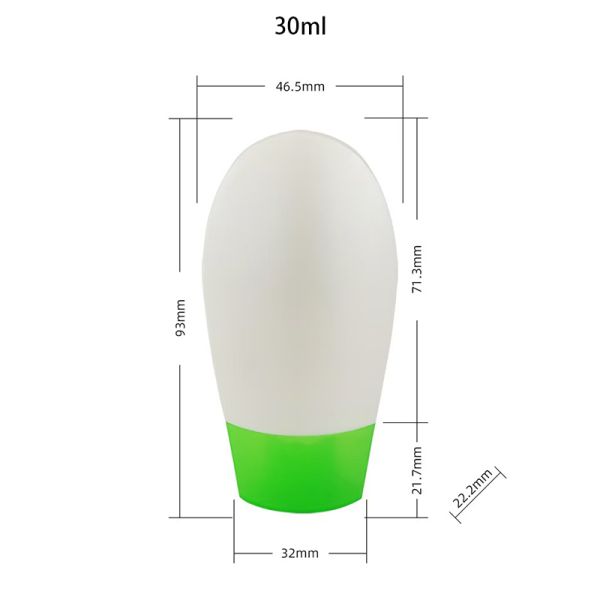 Oval PP Sunscreen Cream Bottle with Single Shell Cap for Empty Packaging in 30g and 50g Sizes